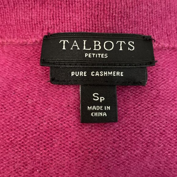 Talbots Women’s Pink Cashmere Sweater Size SP – Soft Luxury, Classic Preppy - Picture 6 of 8